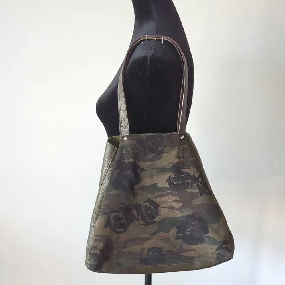 Sanctuary Manhattanville Camo Floral Leather Tote Bag